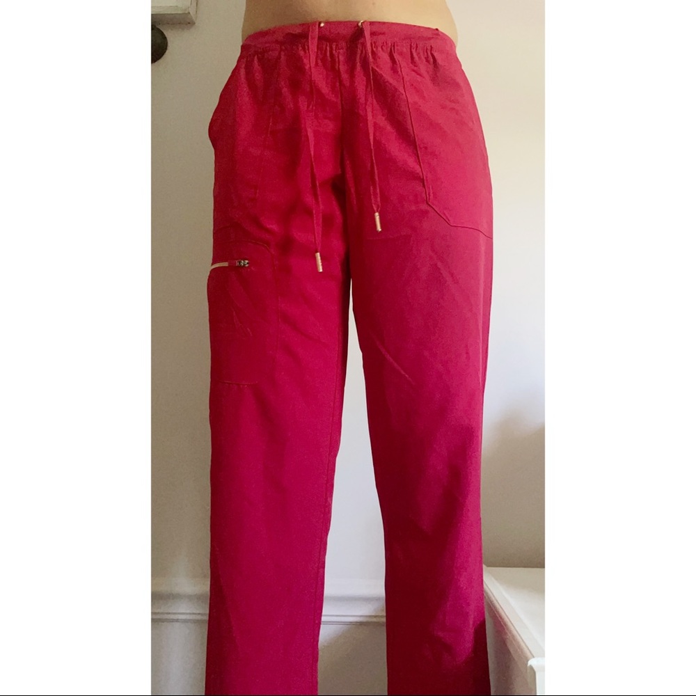 Women’s red scrub pants, size XS